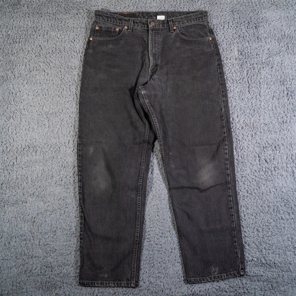 VTG Levis Jeans Mens 36x30 Black 550 Relaxed Fit 1997 Retro Denim Made in USA